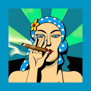 Freedom cigar - smoking lady T-Shirt