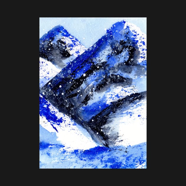 Abstract Watercolor Mountains by Sandraartist