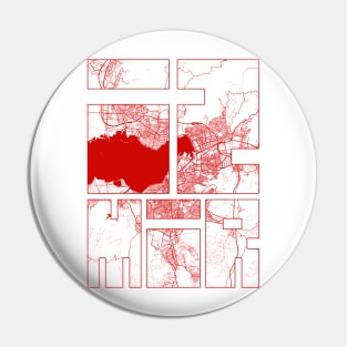 Izmir, Turkey City Map Typography - Oriental Pin
