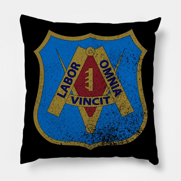 Labor Omnia Vincit Oklahoma State Motto Pillow by Gold Wings Tees