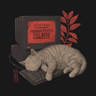 System Crash Cat Cute IT T-Shirt