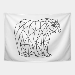 Low poly origami bear Tapestry