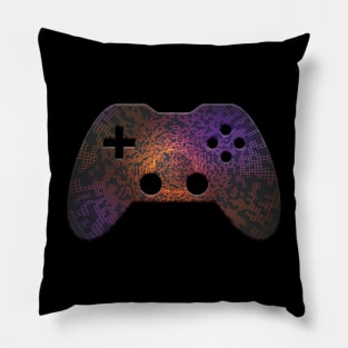 Geometric Digital Abstract - Gaming Gamer Abstract - Gamepad Controller - Video Game Lover - Graphic Background Pillow