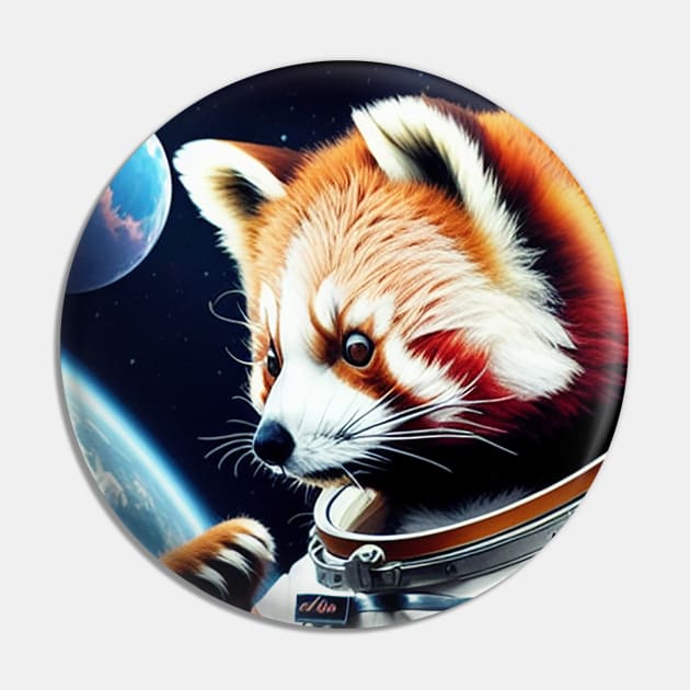 Red Panda Astronaut Pin by Pickledjo