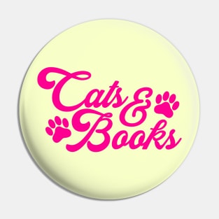 Cats & Books Pin