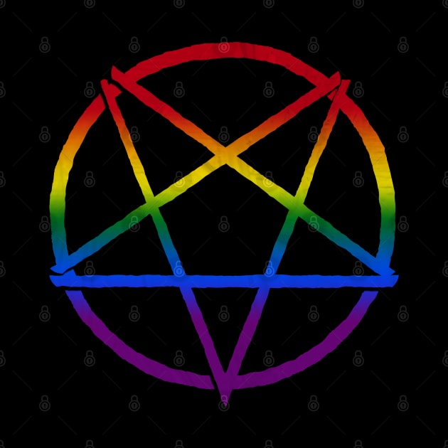 Rainbow Satanic Pentagram | Satanic Pride by WearSatan