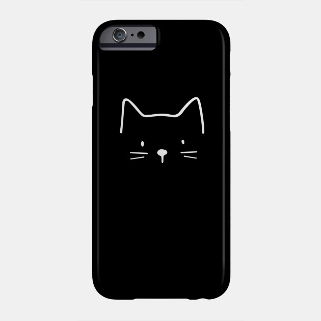 Cute Cat Minimalistic Drawing Cute Cats Phone Case Teepublic