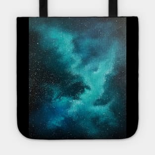 Blue Green Nebula Galaxy Tote