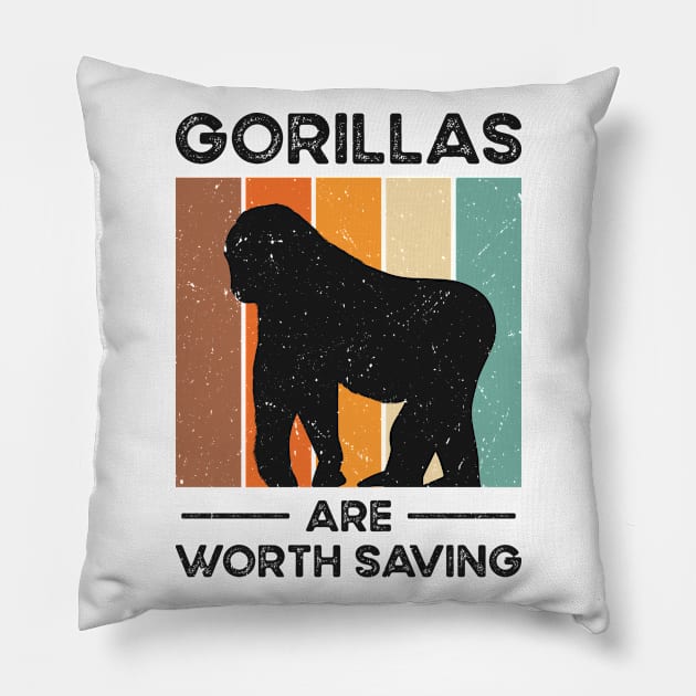 World Wildlife Day Gorilla Wildlife Animal Conservation Pillow by Tom´s TeeStore