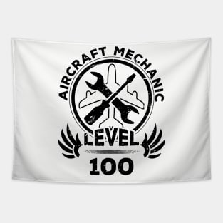 Level 100 Aircraft Mechanic Airplane Engineer Gift Tapestry