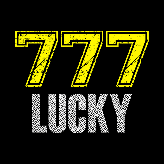 Funny T-Shirt 777 Lucky for Everyday by SparkStyleStore