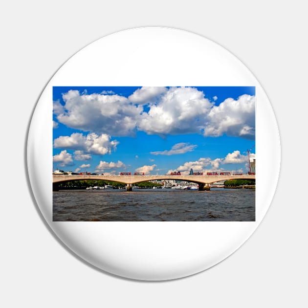 Red London Buses Waterloo Bridge England Pin by AndyEvansPhotos