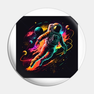 Astronaut dancing in space cosmos Pin