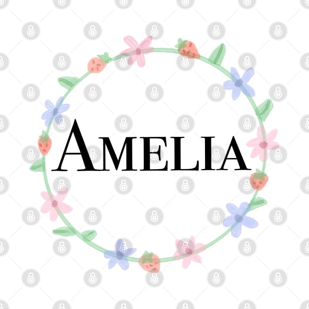 Amelia name design by artoftilly