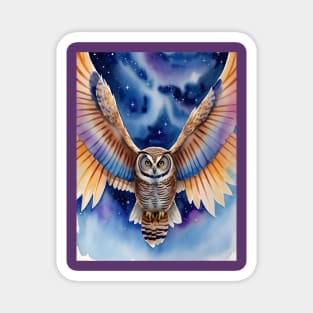 Watercolour Owl Art Magnet