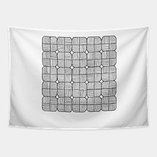 Black Squares Mosaic Tapestry