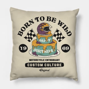 Birthday cake custom motorcycle Pillow