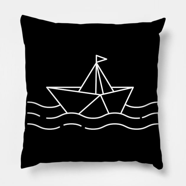 Paper Boat I Paper Ship I Paper Boat I Paper Boat Pillow by Shirtjaeger