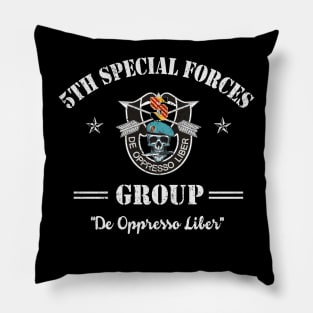 US Army 5th Special Forces Group Skull  De Oppresso Liber SFG - Gift for Veterans Day 4th of July or Patriotic Memorial Day Pillow