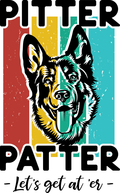 Pitter Patter, cute Shepard, Funny Happy quotes, Puppy, hard No, dog dad, dog lovers Kids T-Shirt by twotwentyfives