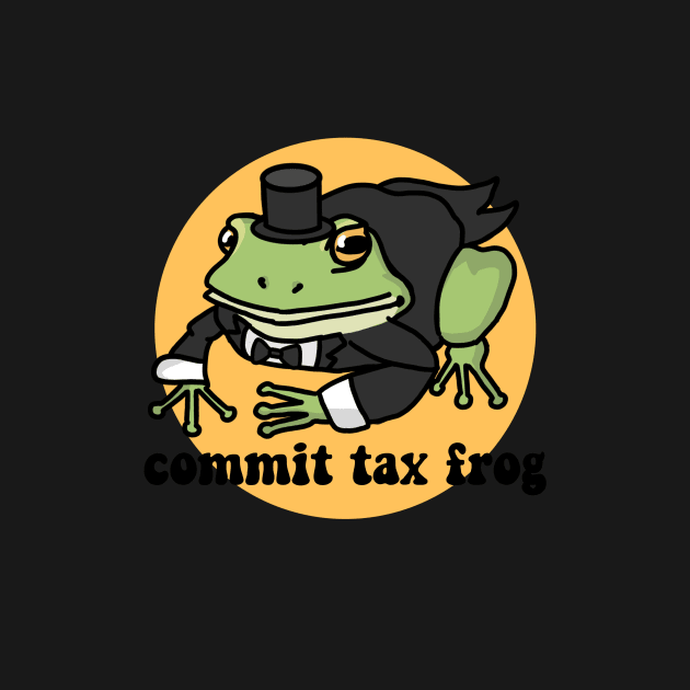 Commit Tax Frog Sticker by KatiaMart