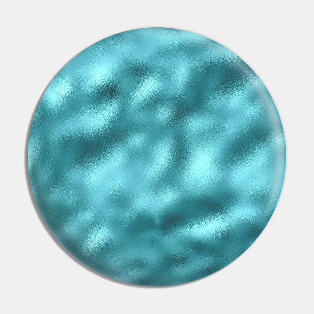 Marble Pattern Aesthetic Teal Blue Glas Pin by jodotodesign