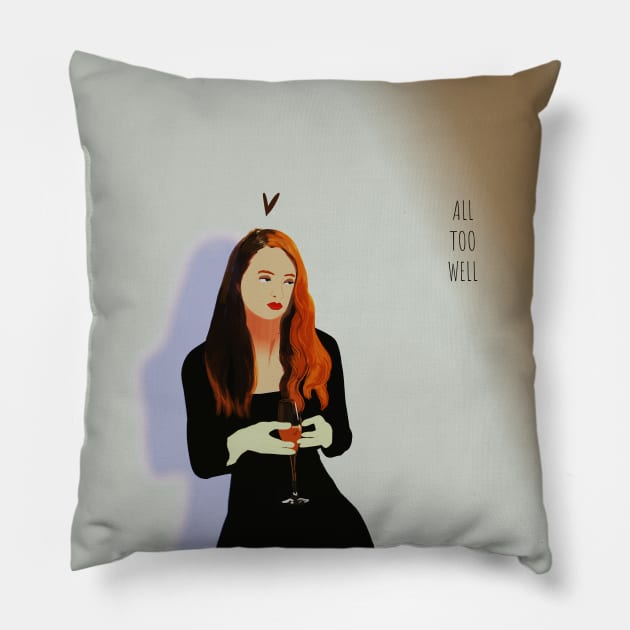 All too Well Illustration Pillow by Le petit fennec