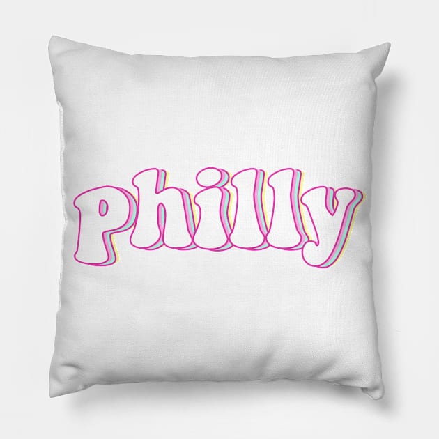 Philly Retro Pillow by lolosenese