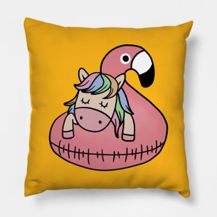 flamingo unicorn Pillow