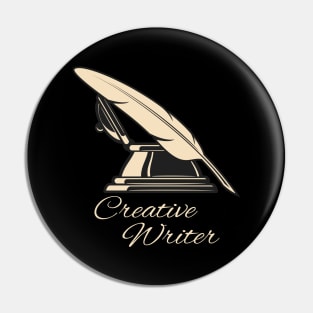 Creative Writer Feather Pen Author Poet Pin