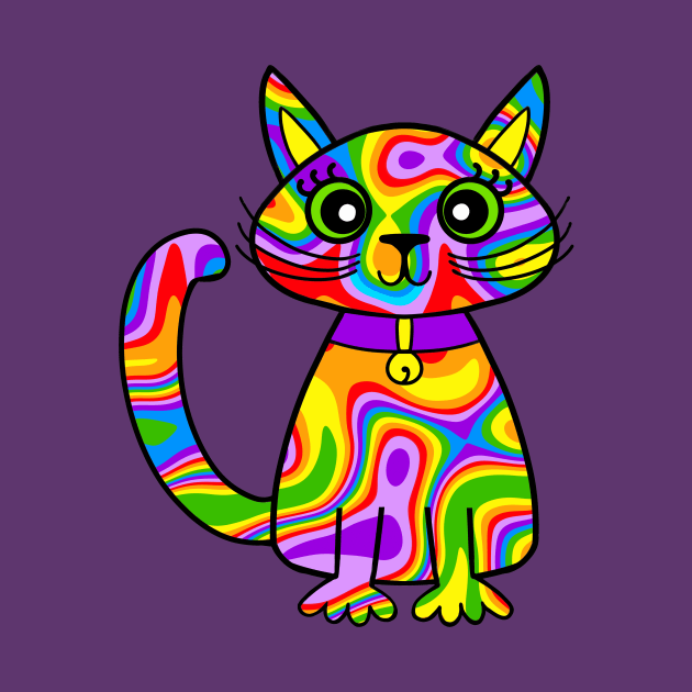 Cute Rainbow Cat Pride Colors by SartorisArt1