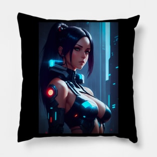 Cyberpunk girl Pillow