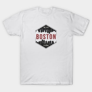 Boston, Ma City Skyline - Beantown Pride Patriots Red Sox Love T-Shirt