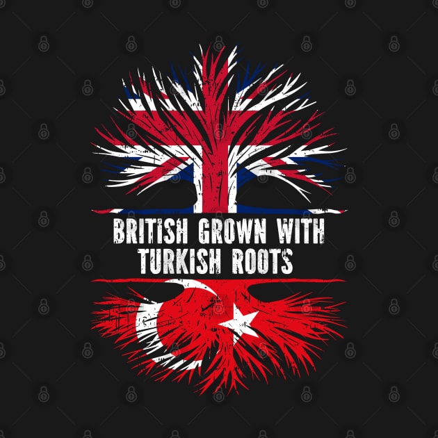 British Grown with Turkish Roots UK Flag England Britain Union Jack by silvercoin