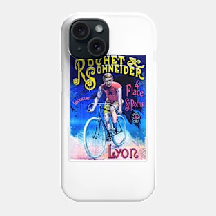 Man Rides Rochet & Schneider Bicycles Lyon, France 1890 Phone Case