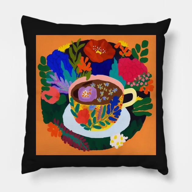 Morning coffee Pillow by RoseAesthetic