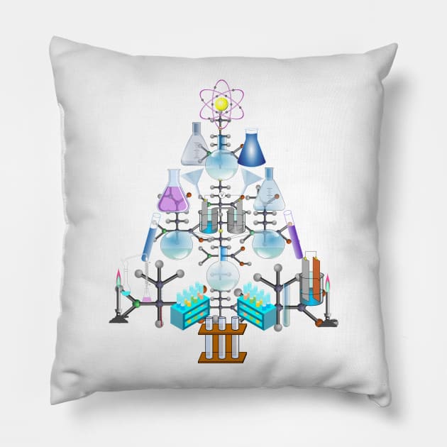 Oh Chemist Tree, Oh Christmas Tree Pillow by Gravityx9