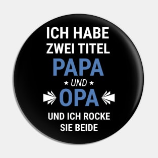 Papa Opa Vater Vatertags Geschenk Titel Spruch Pin