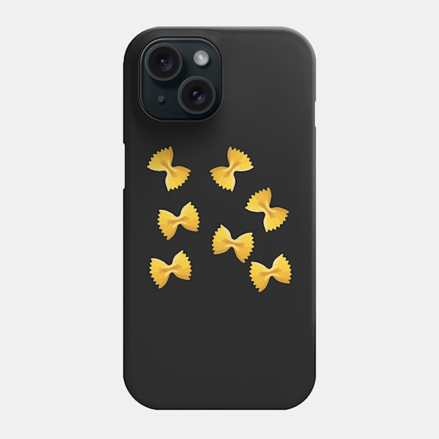 Black Farfelle pasta type Phone Case by Holailustra