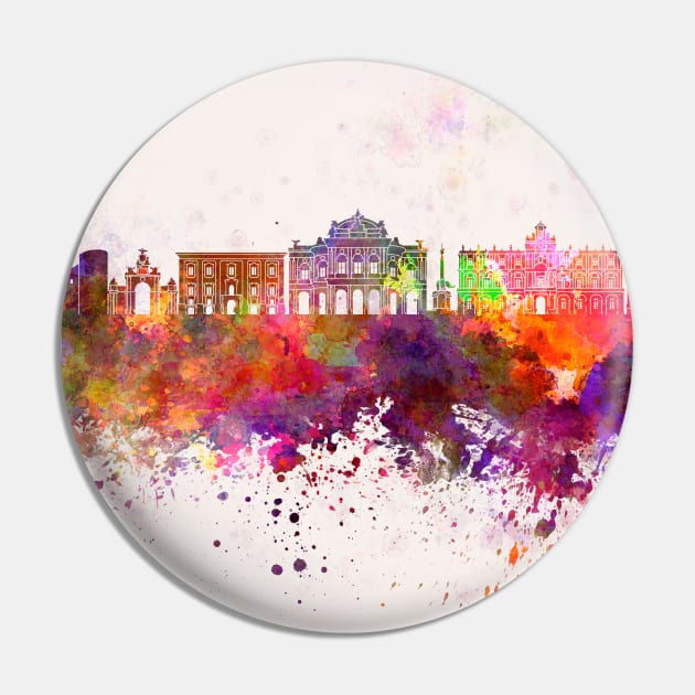 Catania skyline in watercolor background Pin by PaulrommerArt