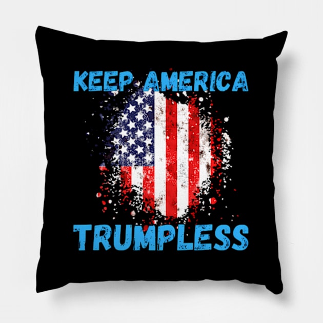 Keep America Trumpless ny -Trump Pillow by lam-san-dan