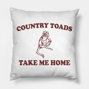 Country Toads Take Home To The Place I Belong Frog and Toad Pillow