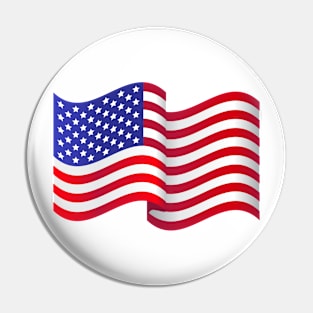 American Flag Waving Pin