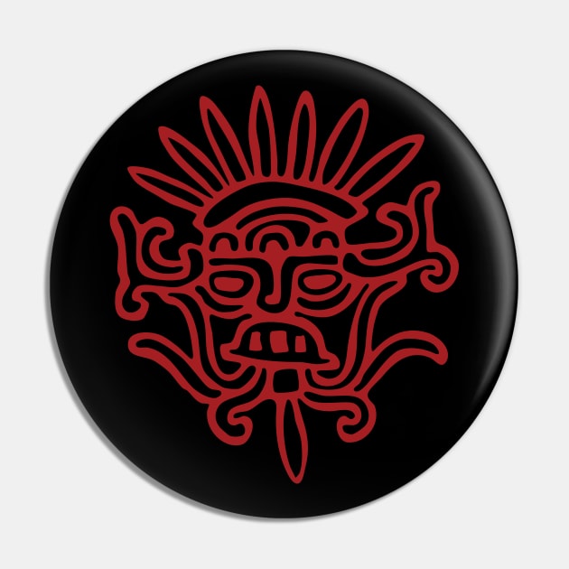 Aztec Warrior Azteca Culture Kukulkan Mask Pin by XOZ