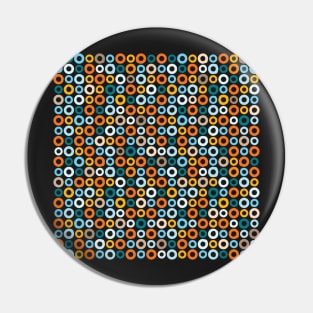 70s vibes retro minimalist circles in orange, beige and blue Pin