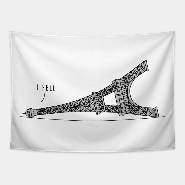 "I Fell" Eiffel Tower Tapestry by sparkling-in-silence