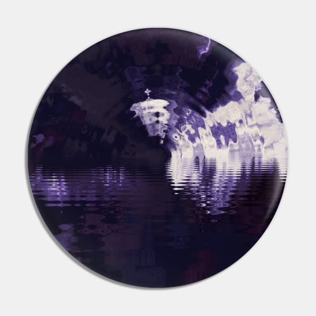 February Birthstone Purple Amethyst Fluid Pour Pin by Moon Art