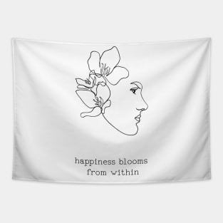 Happiness blooms from within Tapestry