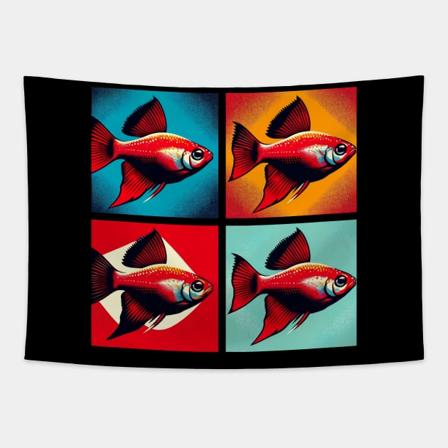 Serpae Tetra - Cool Tropical Fish Tapestry by PawPopArt