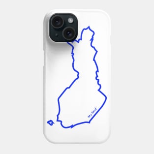 My land Finland map outline Phone Case